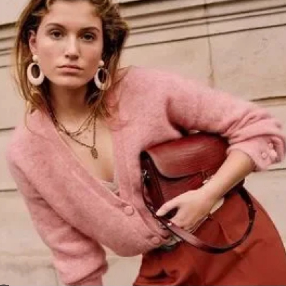 SEZANE MIA JUMPER - beautiful blush pink with balloon sleeve